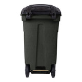 32 Gallon Greenstone Trash Can with Quiet Wheels and Attached Lid ANA32-55410