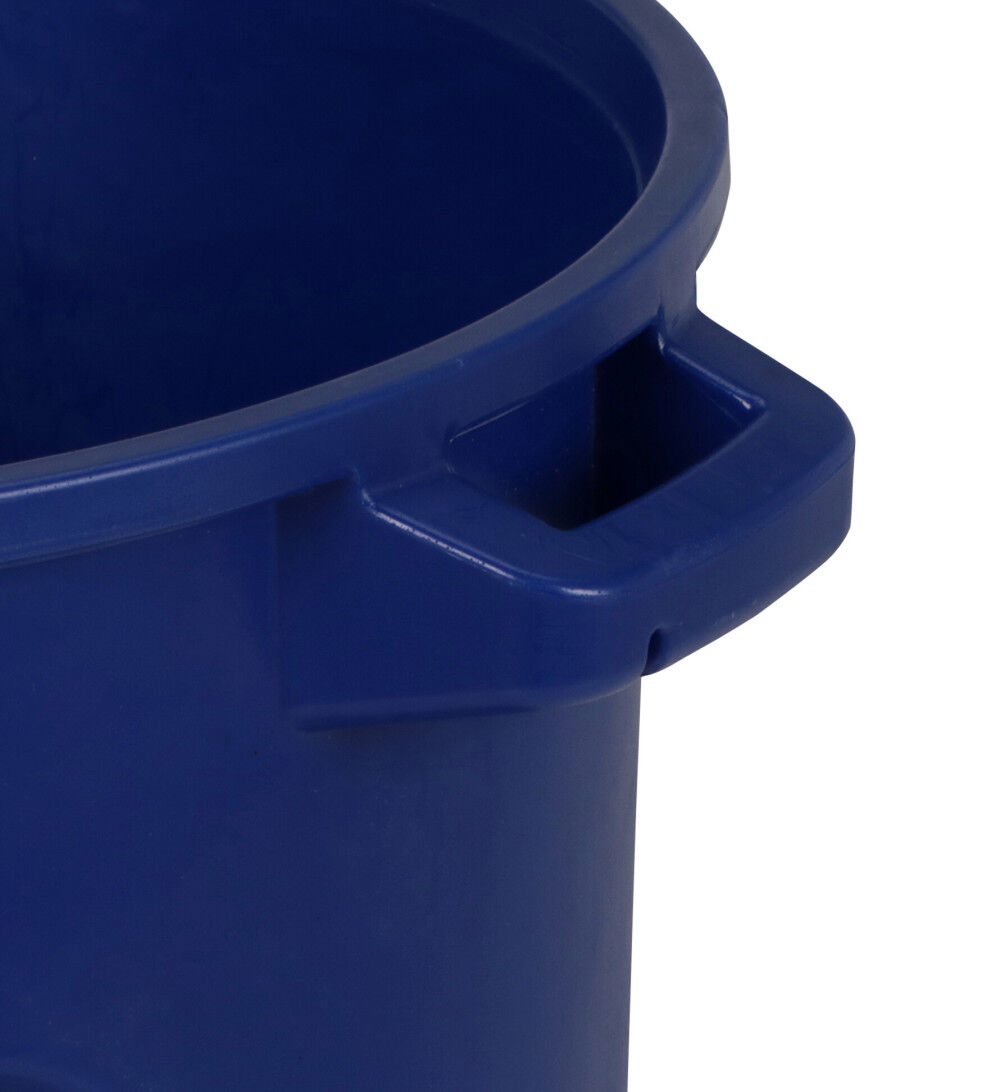 32 Gallon Round Trash Can with Lift Handle Blue RND32-B0705