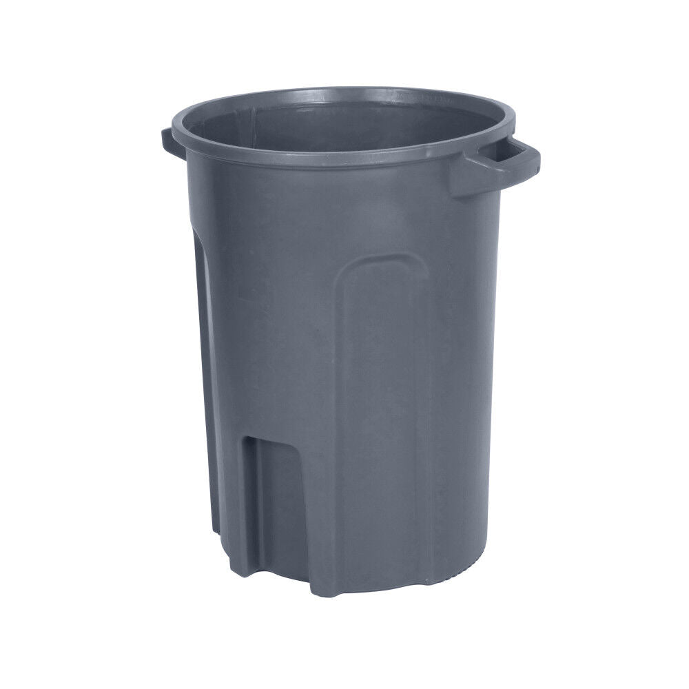 32 Gallon Round Trash Can with Lift Handle Dark Gray Granite RND32-B0149