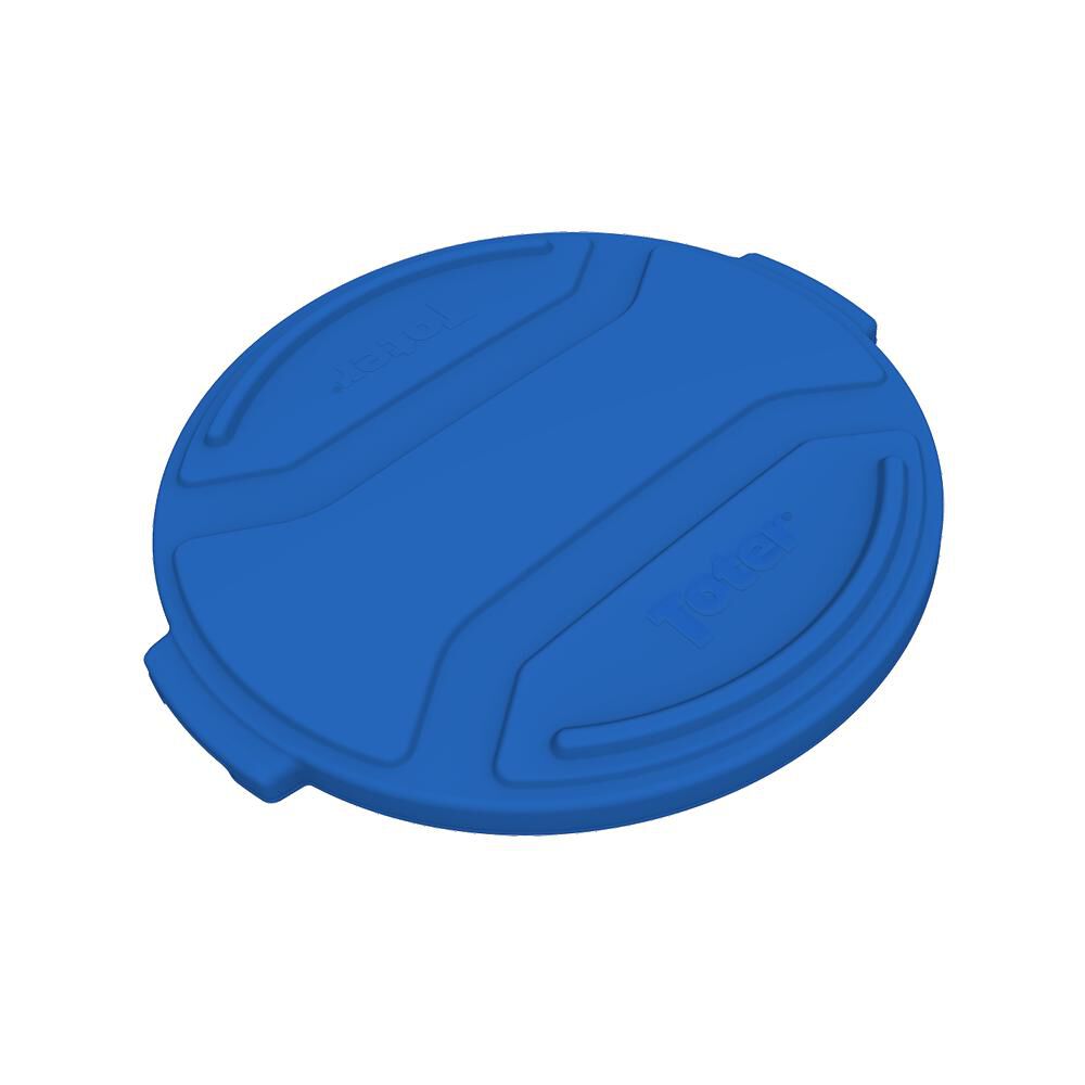 44 Gallon Round Trash Can Lid Blue RND44-L0705