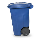 48 Gallon Trash Can with Smooth Wheels and Lid ANA48-00BLU