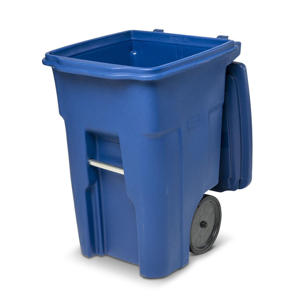 48 Gallon Trash Can with Smooth Wheels and Lid ANA48-00BLU