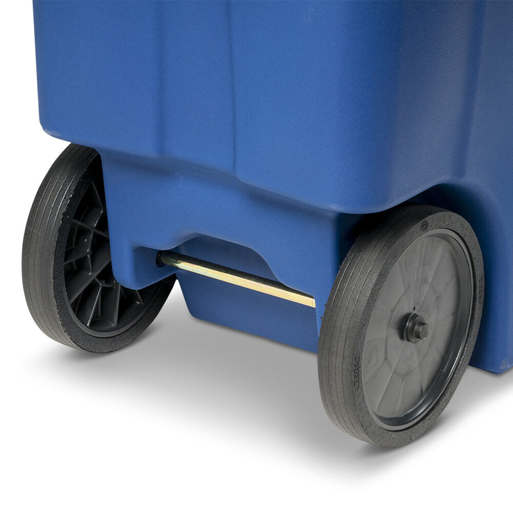 48 Gallon Trash Can with Smooth Wheels and Lid ANA48-00BLU