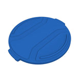 55 Gallon Round Trash Can Lid Blue RND55-L0705