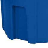 55 Gallon Round Trash Can with Lift Handle Blue RND55-B0705