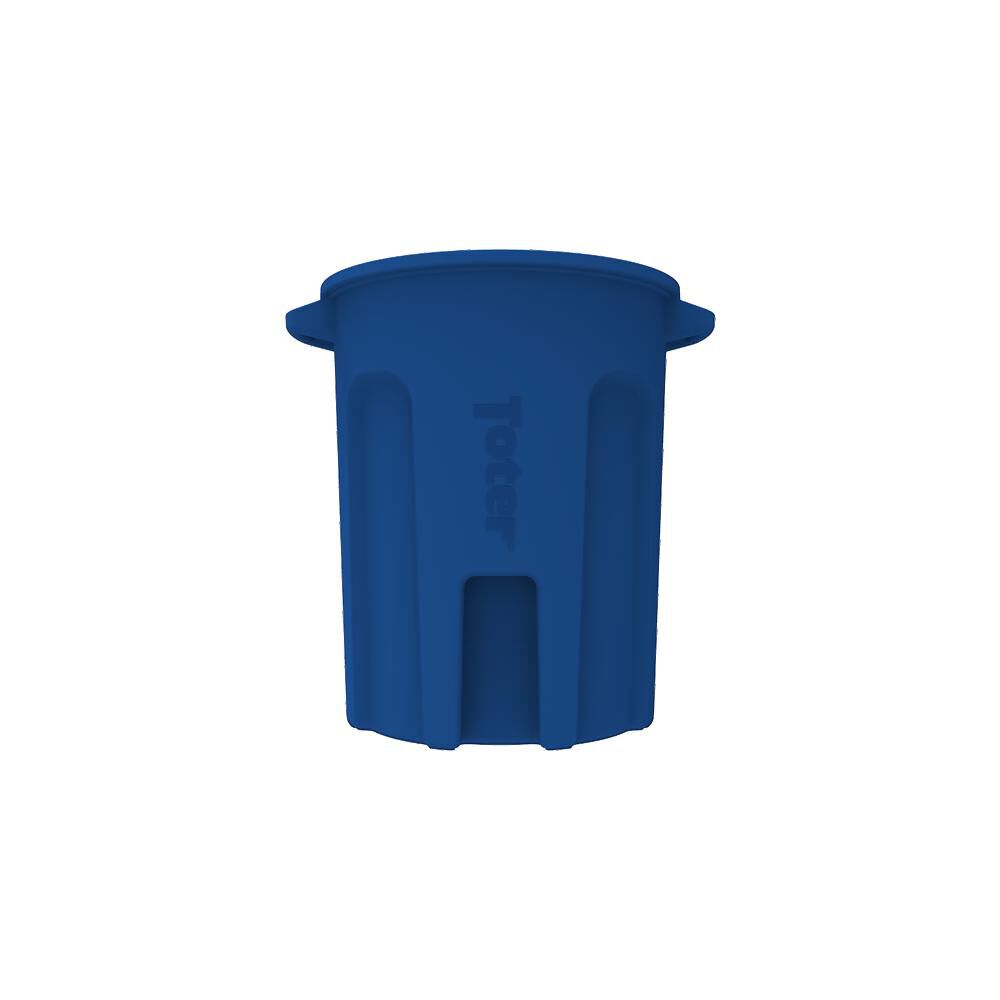 55 Gallon Round Trash Can with Lift Handle Blue RND55-B0705