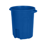 55 Gallon Round Trash Can with Lift Handle Blue RND55-B0705