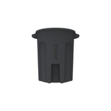 55 Gallon Round Trash Can with Lift Handle Dark Gray Granite RND55-B0149