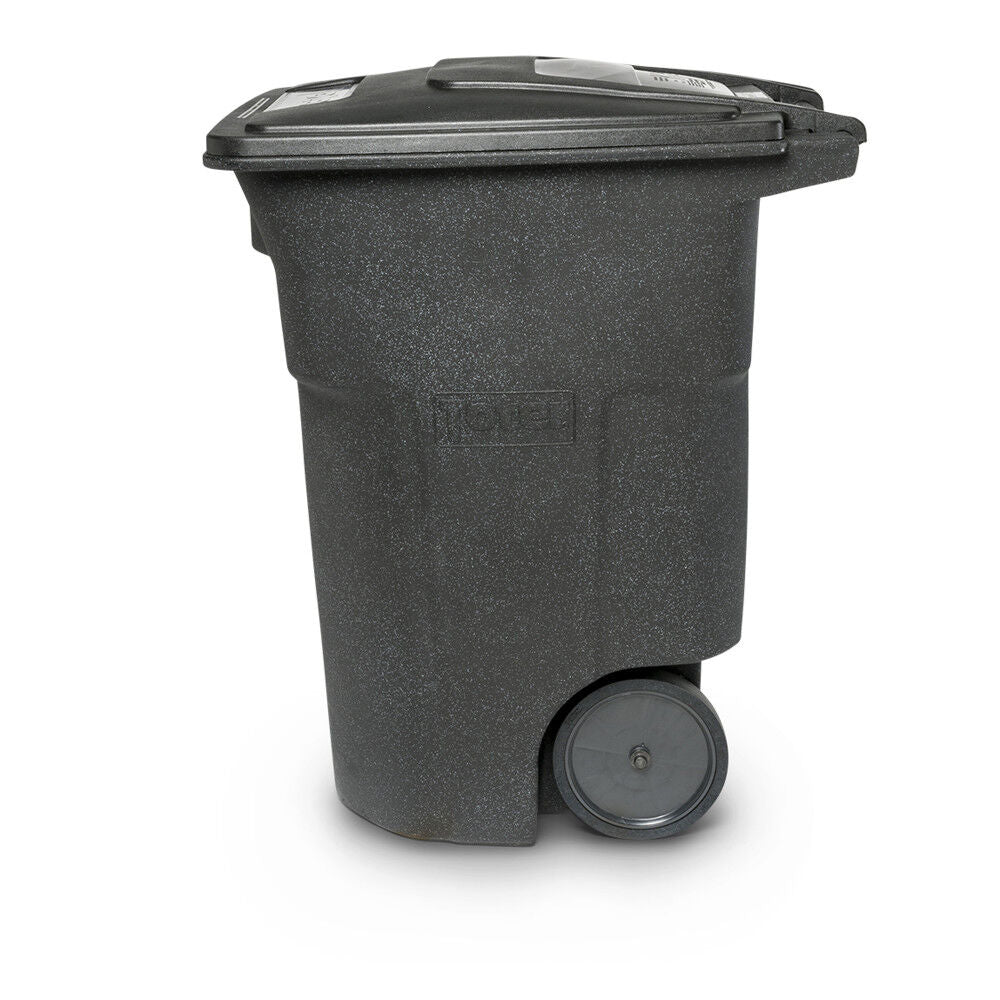 96 Gallon Trash Can with Smooth Wheels and Lid ANA96-00BKS