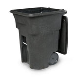 96 Gallon Trash Can with Smooth Wheels and Lid ANA96-00BKS