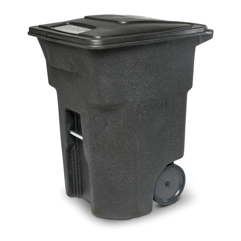 96 Gallon Trash Can with Smooth Wheels and Lid ANA96-00BKS