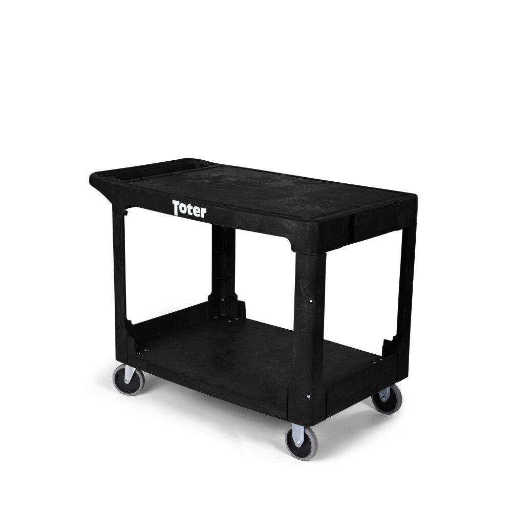 Material Handling Utility Cart with Flat Top and Straight Handle UCF00-S0002