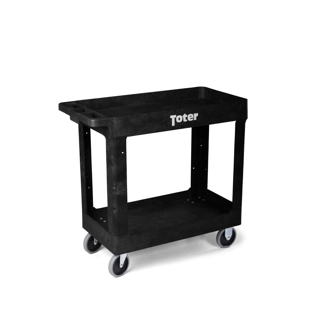 Material Handling Utility Cart with Lipped Top and Straight Handle UCL00-S0001