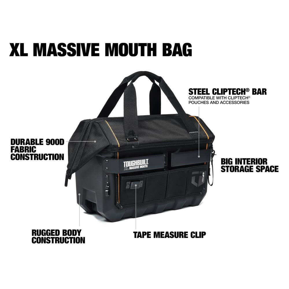 XL Massive Mouth Tool Bag TB-CT-62-20-1BES