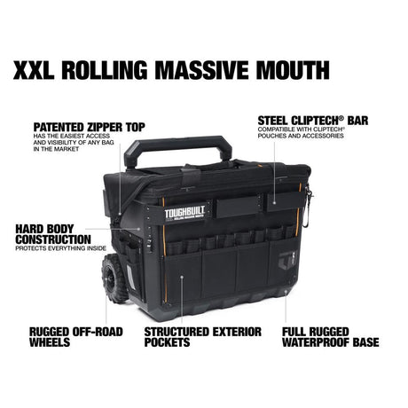 XXL Rolling Massive Mouth Tool Bag TB-CT-61-22