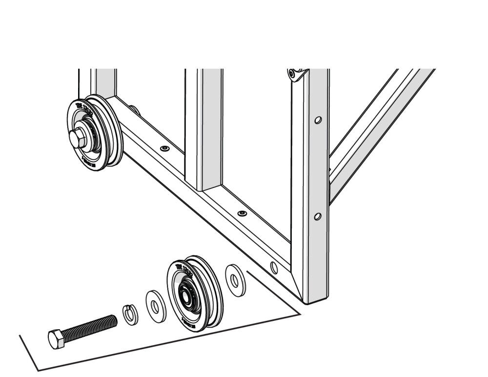 TP250 & TP400 Carriage Wheel Kit 90040