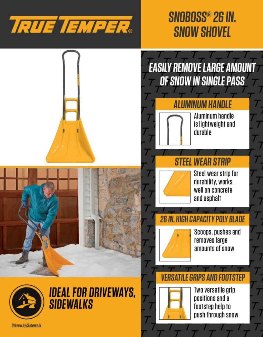 26in SnoBoss Snow Shovel 1625300