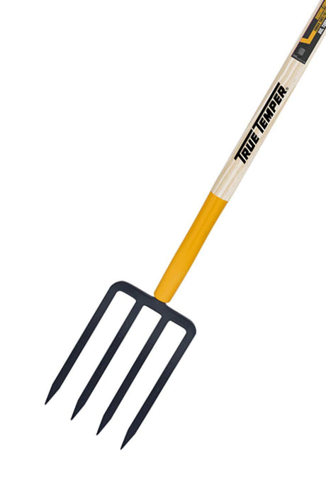 Temper 4-Tine Spading Fork with D-Top Grip on Hardwood Handle 2812200