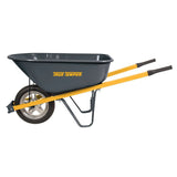 6 cu. ft. Steel Wheelbarrow with Single Flat Tire R6STSP25