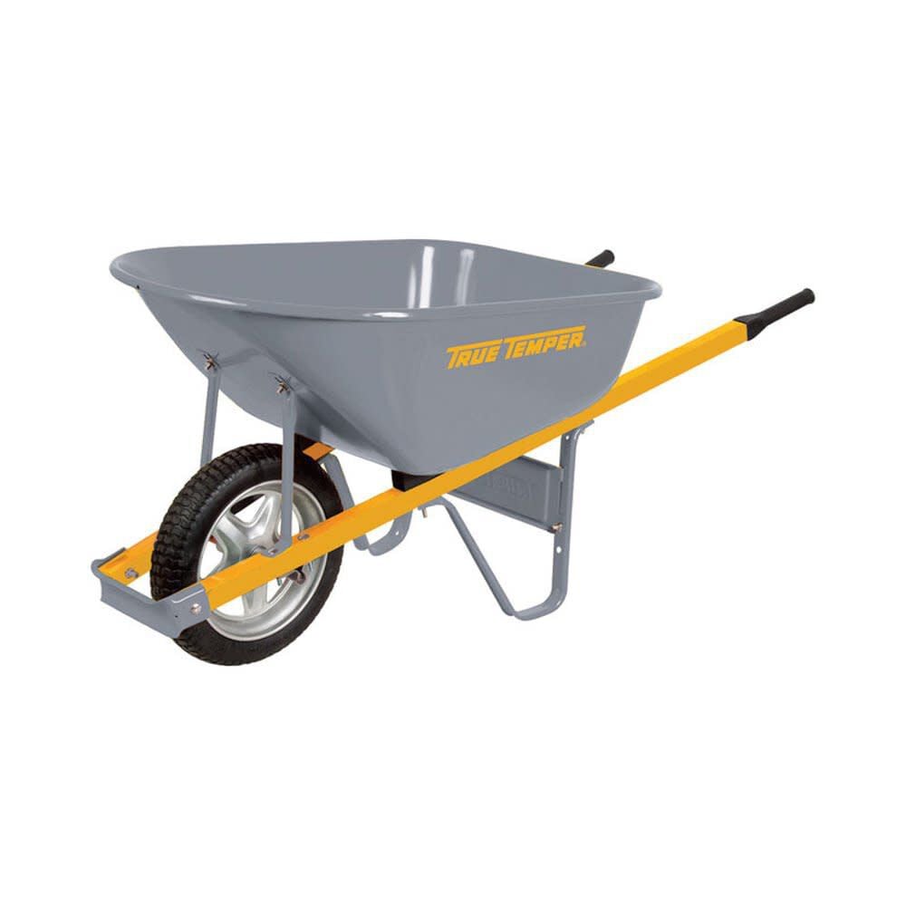 6 cu. ft. Steel Wheelbarrow with Single Flat Tire R6STSP25