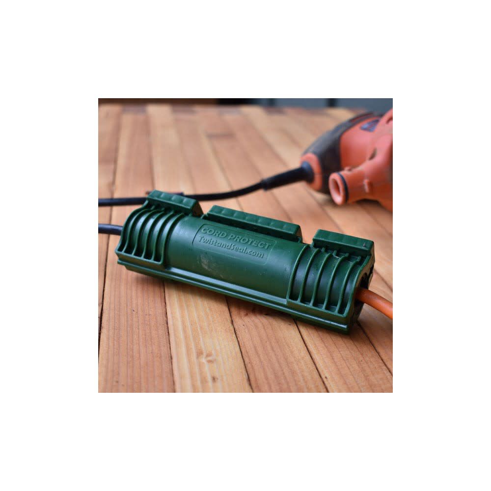 Outdoor Extension Cord Protector Green Heavy Duty Plastic TCP-G-1P-BL