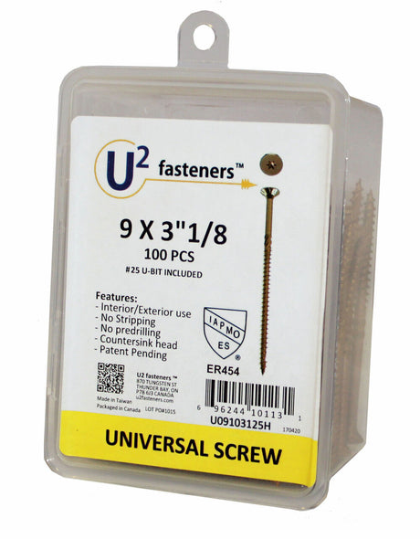 Universal Screw #9 X 3 1/8in 100pk U09103125H