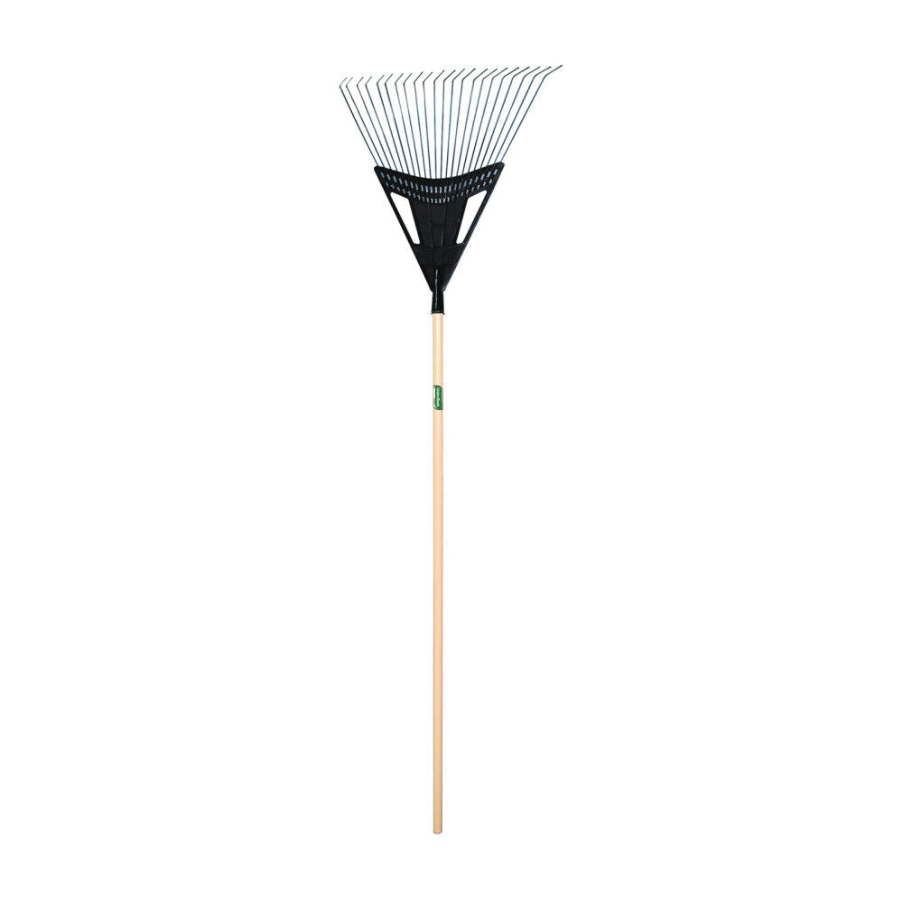 20 In. Poly Steel Head Leaf Rake with 48 In. Hardwood Handle 64025