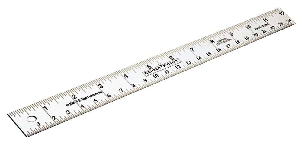 12 In. stainless steel ruler with patented CenterPoint scale 50001