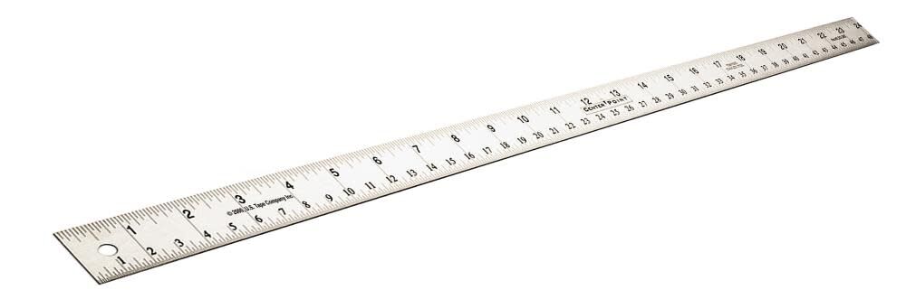 24 In. stainless steel ruler with patented CenterPoint scale 50002