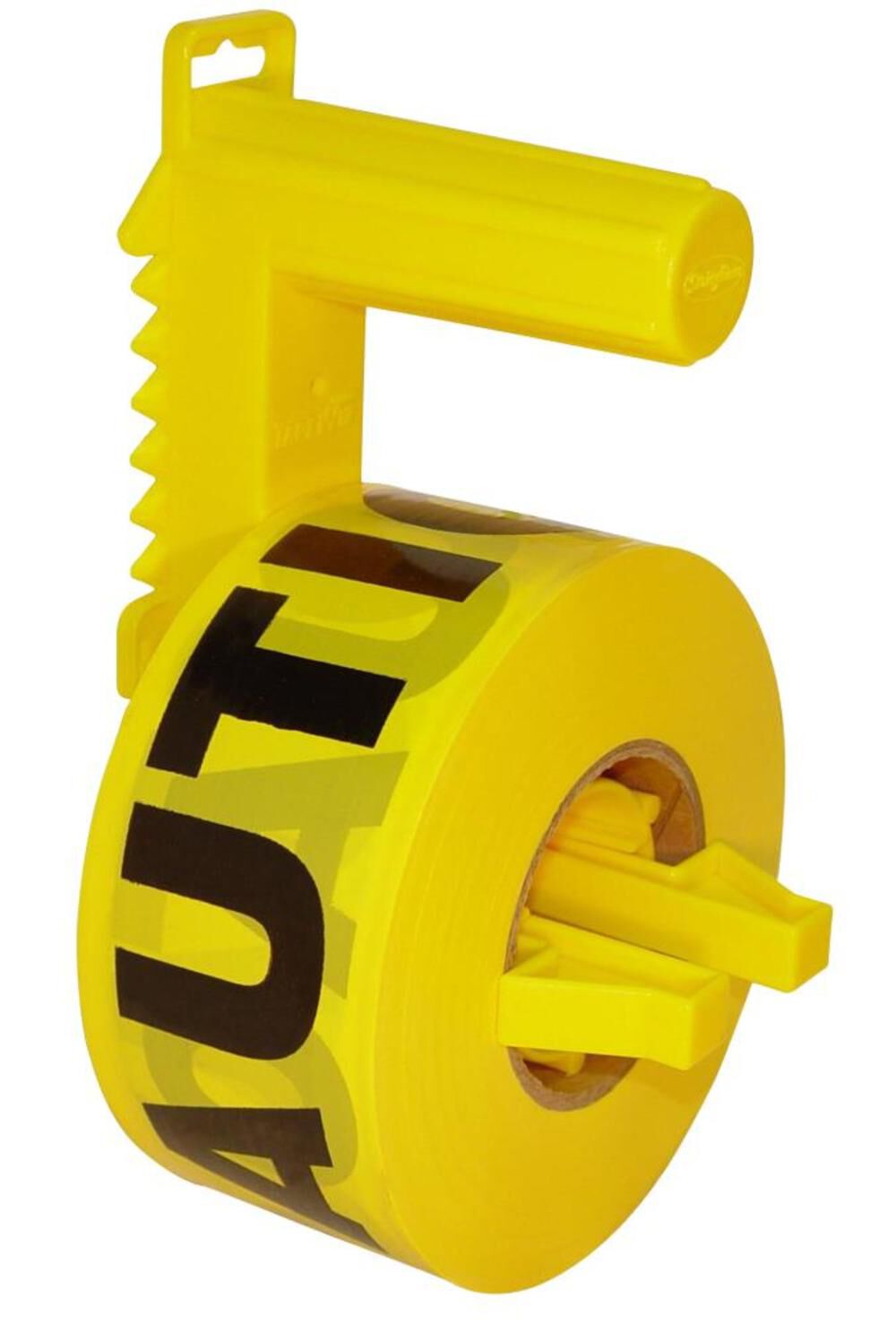 Tape Pro Barricade Tape Dispenser with Yellow Caution Tape 42020