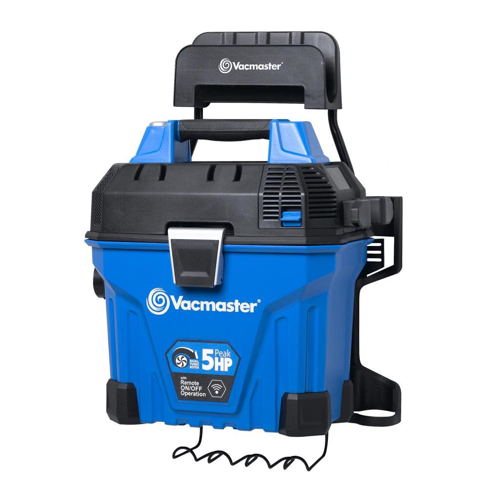 5 Gallon Wall Mountable Wet/Dry Vacuum with Remote Control VWMB508 0101