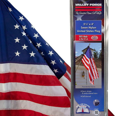 Forge Flag 2-1/2 Ft. Width x 4 Ft. Height Nylon Sleeved United States Flag 60650