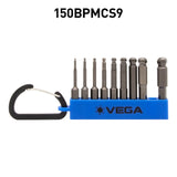 2in Hex Ball End Bit Set 9pc 150BPMCS9