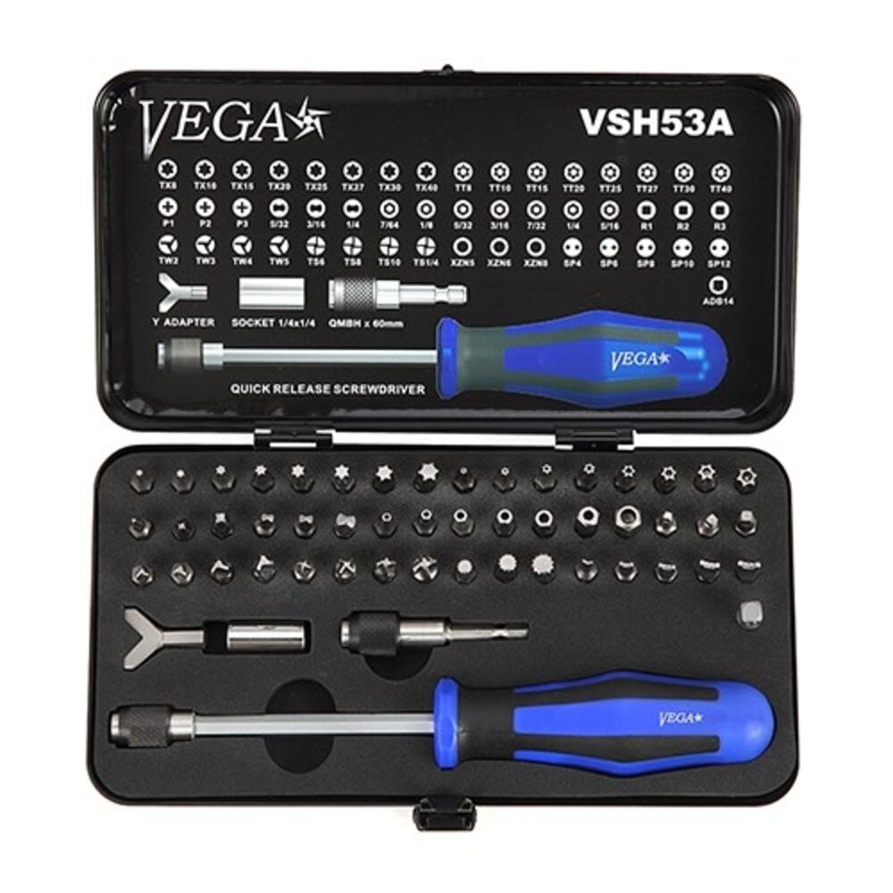 53pc Bit & Hand Driver Set VSH53A