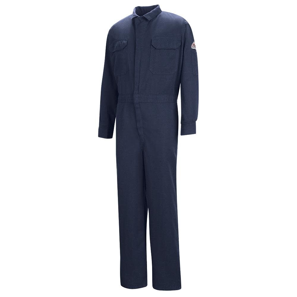 56 In. Long 7 oz Navy COOL TOUCH 2 Zip 8-Pocket Deluxe Contractor Coverall CMD6NV-56-LN