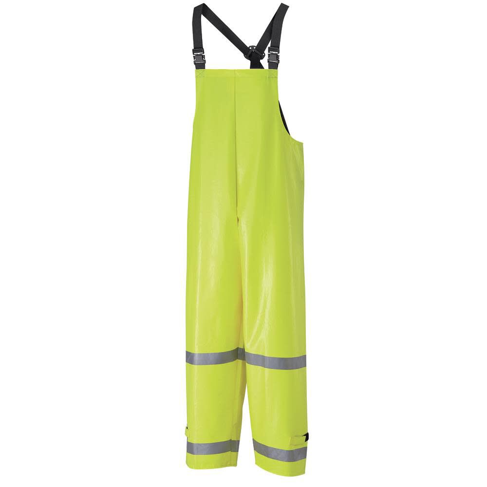 Large PVC / Kevlar / NOMEX Hi-Visibility Yellow ArcResist Rainwear Overall BXN2YE-L-RG