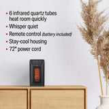 13 In. 1000/1500W 5118 Btu 194 Sq-Ft. 6 Tube Infrared Heater 1VAHQT13