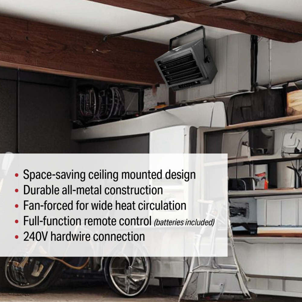 14.5 In. 6250/7500W 7108 Btu 1500 Sq-Ft. Ceiling Mount Heater 1VAHG7500