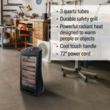 23 In. 750/1500W 5120 Btu 160 Sq-Ft. Radiant Tower Heater 1VAHQ23