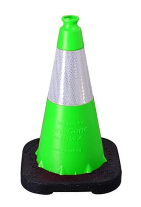 18 In. Enviro-Cone 3lb. with 6 In. reflective collar - Lime Green 16018-HIWB-3-L
