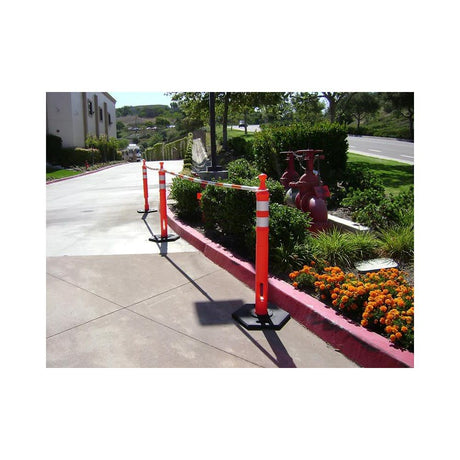 Adjustable 6-10 Ft. Retractable Cone Bar with Orange/White 150610A-CBOW