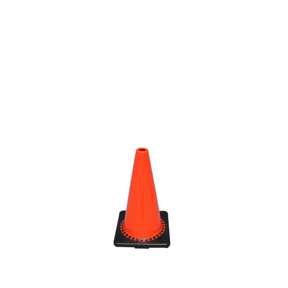 Fluorescent Orange 18in TrafFix PVC Cone with No Collar 15018-NSWB-C3