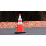 Orange 28in Enviro-Cone with Collars & 10 lbs Rubber Base 16028-HIWB-10