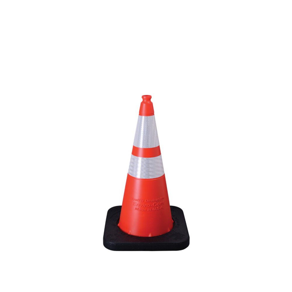Orange 28in Enviro-Cone with Collars & 10 lbs Rubber Base 16028-HIWB-10