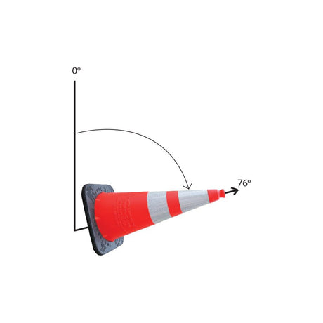 Orange 28in Enviro-Cone with Collars & 7 lbs Rubber Base 16028-HIWB-7