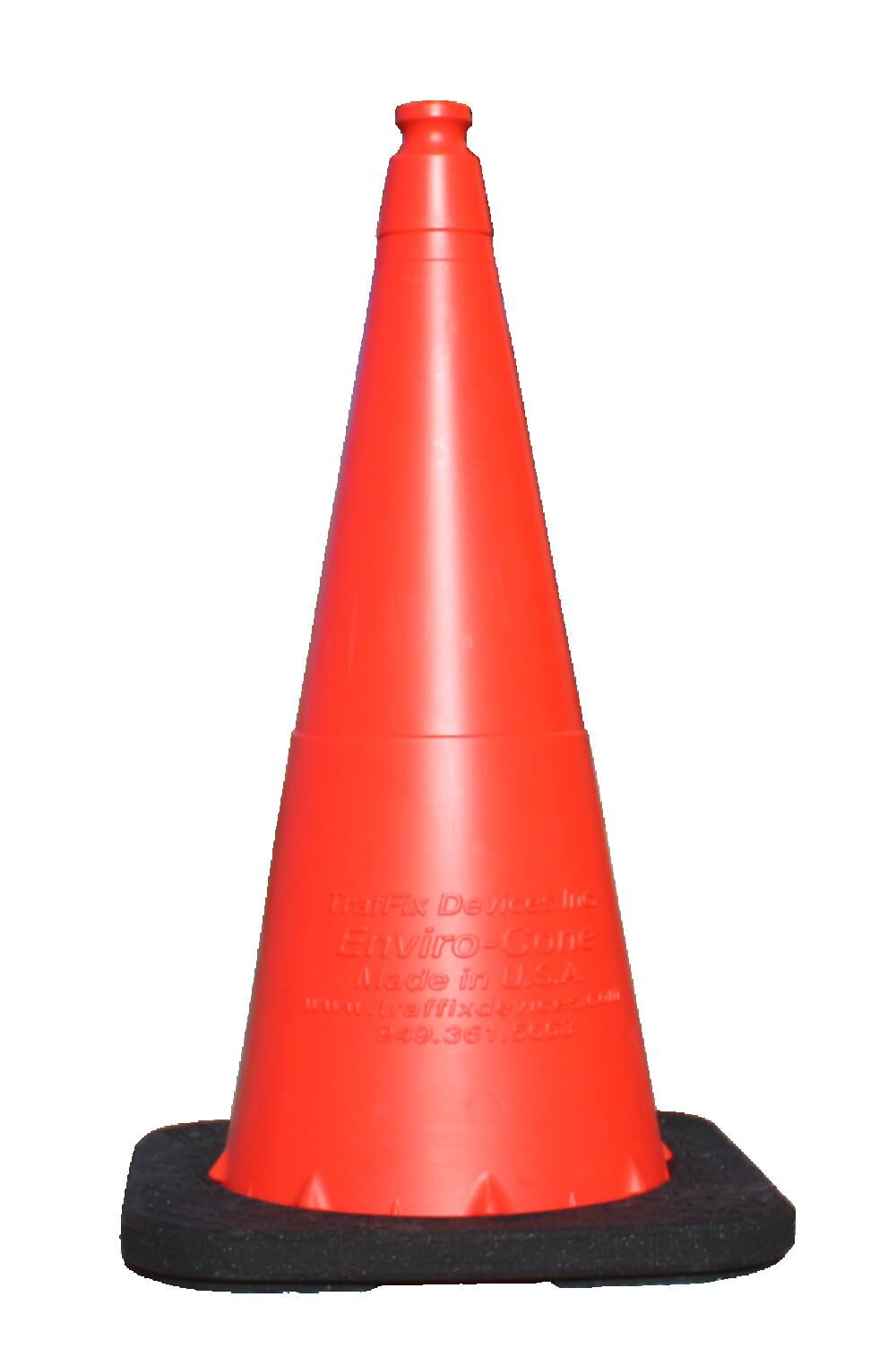 Orange 28in Enviro Cone with Recycled 7 lbs Rubber Base 16028-NSWB-7