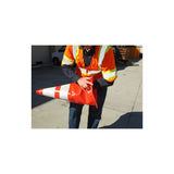 Orange 28in Slim Line Enviro-Cone with 7 Lbs Rubber Base 16028-HISL-7