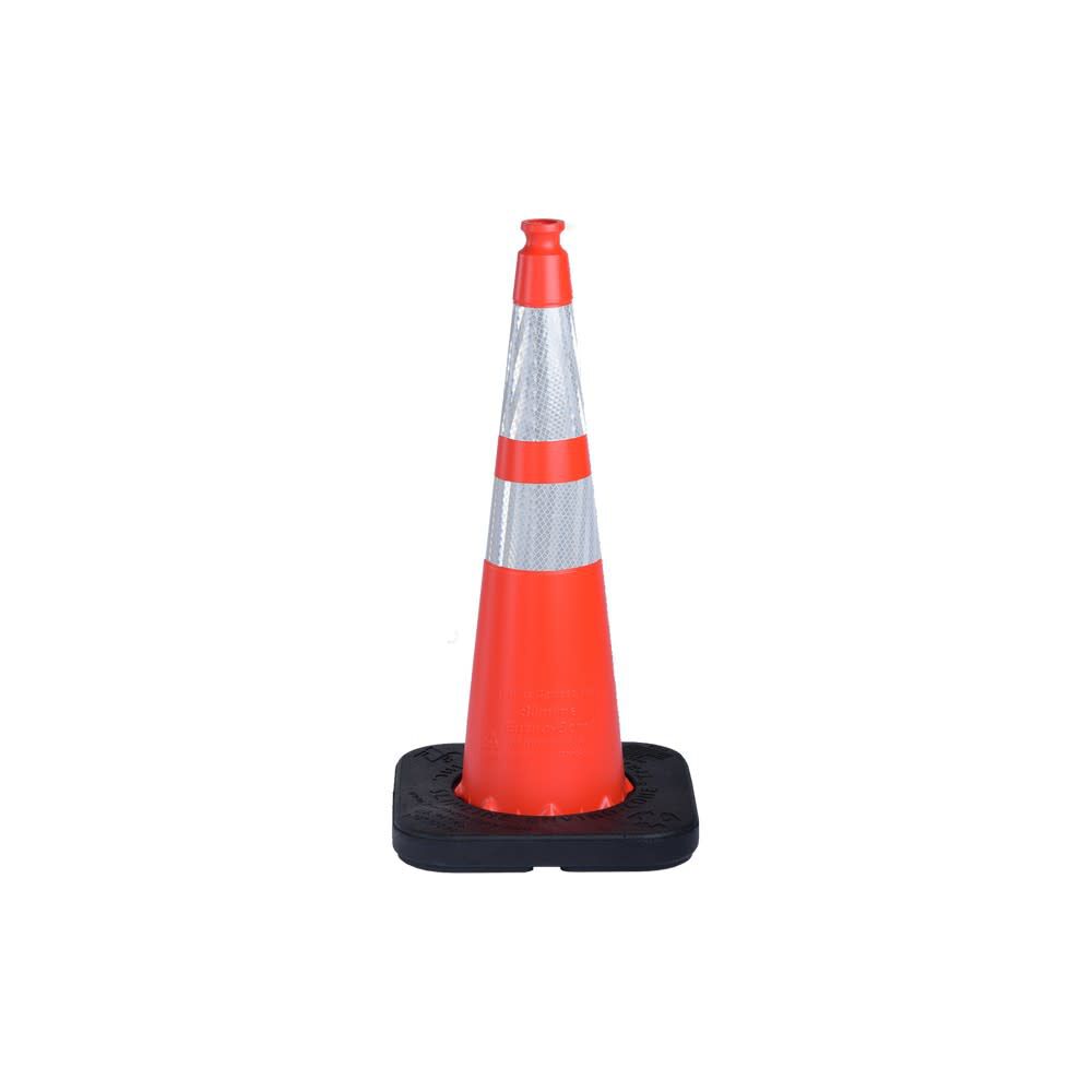 Orange 28in Slim Line Enviro-Cone with 7 Lbs Rubber Base 16028-HISL-7