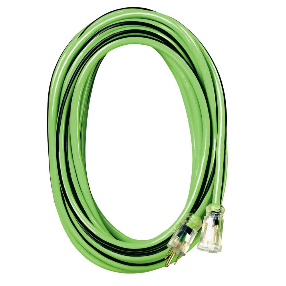 50 ft 12/3 SJTW Green/Black U-Ground Kwik Kustom Extension Cord 05-00114