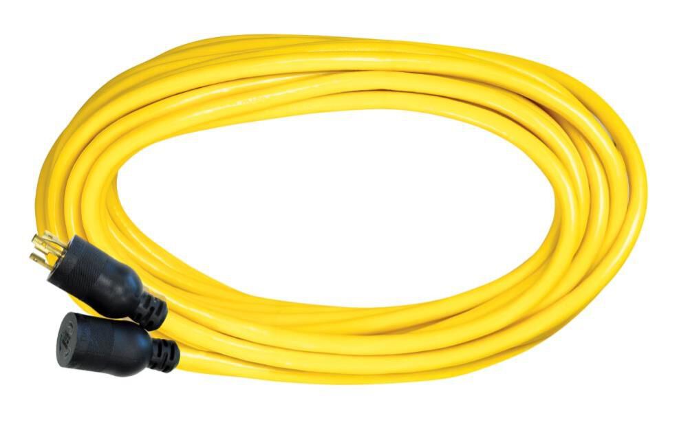 50 Ft. 12/3 STW Yellow Extension Cord NEMA L5-20P L5-20R 06-00167